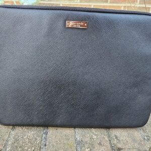 Kate Spade Slim 12" Black Laptop/Tablet Holder With Hot Pink Padding